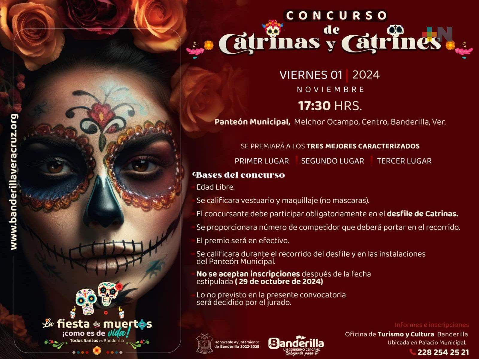 Concurso de Catrinas y Catrines 2024 en Banderilla