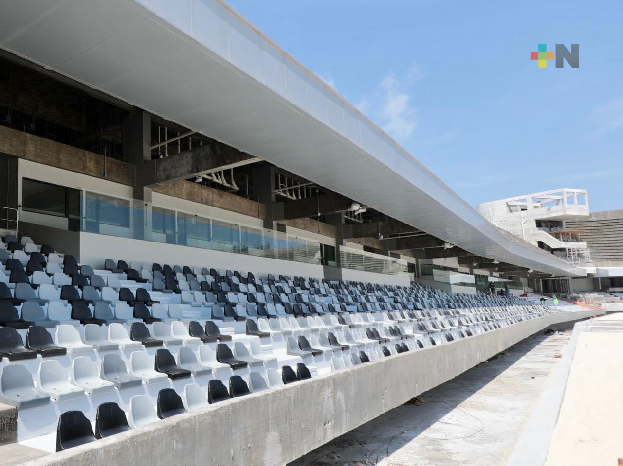 Avanza muy bien la obra del estadio «Pirata» Fuente: Cuitláhuac García