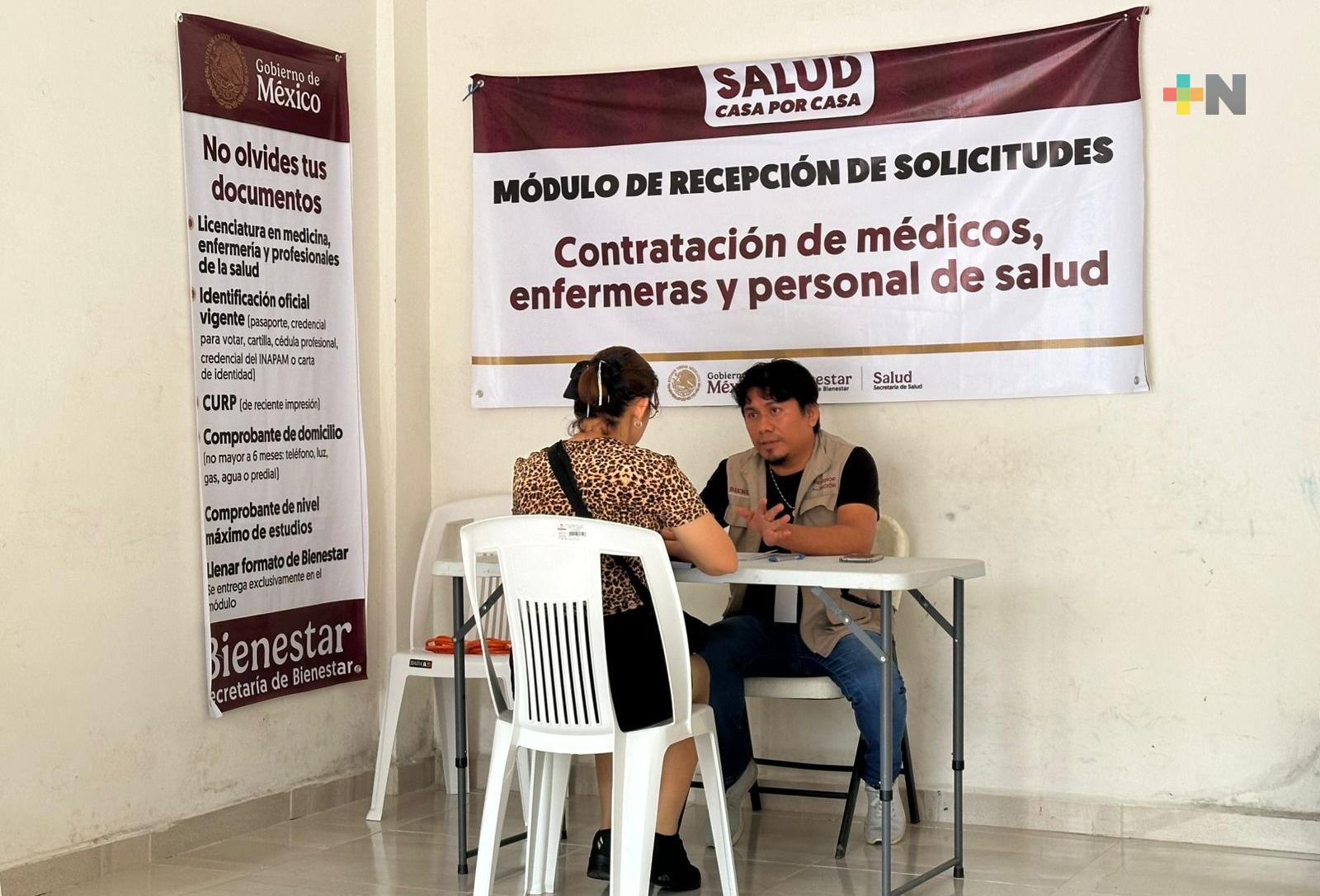 Inicia en Agua Dulce reclutamiento de médicos y enfermeras para programa “Salud casa por casa”