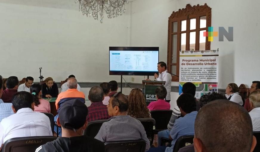 Presentan programa municipal de desarrollo urbano en Fortín
