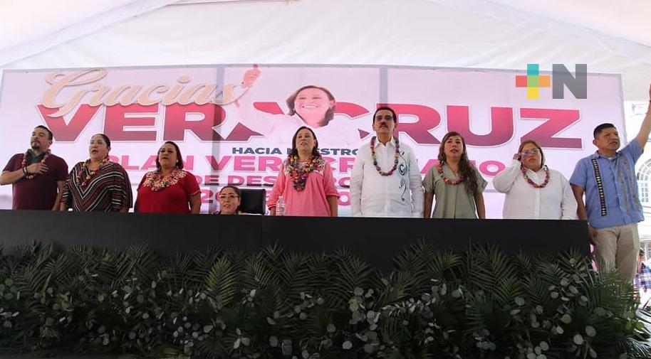 En asamblea informativa, Rocío Nahle agradece al distrito de Martínez de la Torre