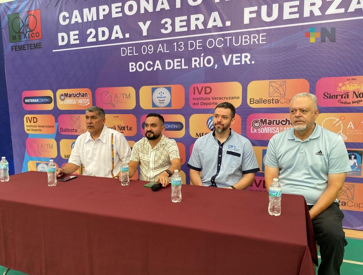 Veracruz sede del Campeonato Nacional de tenis de mesa
