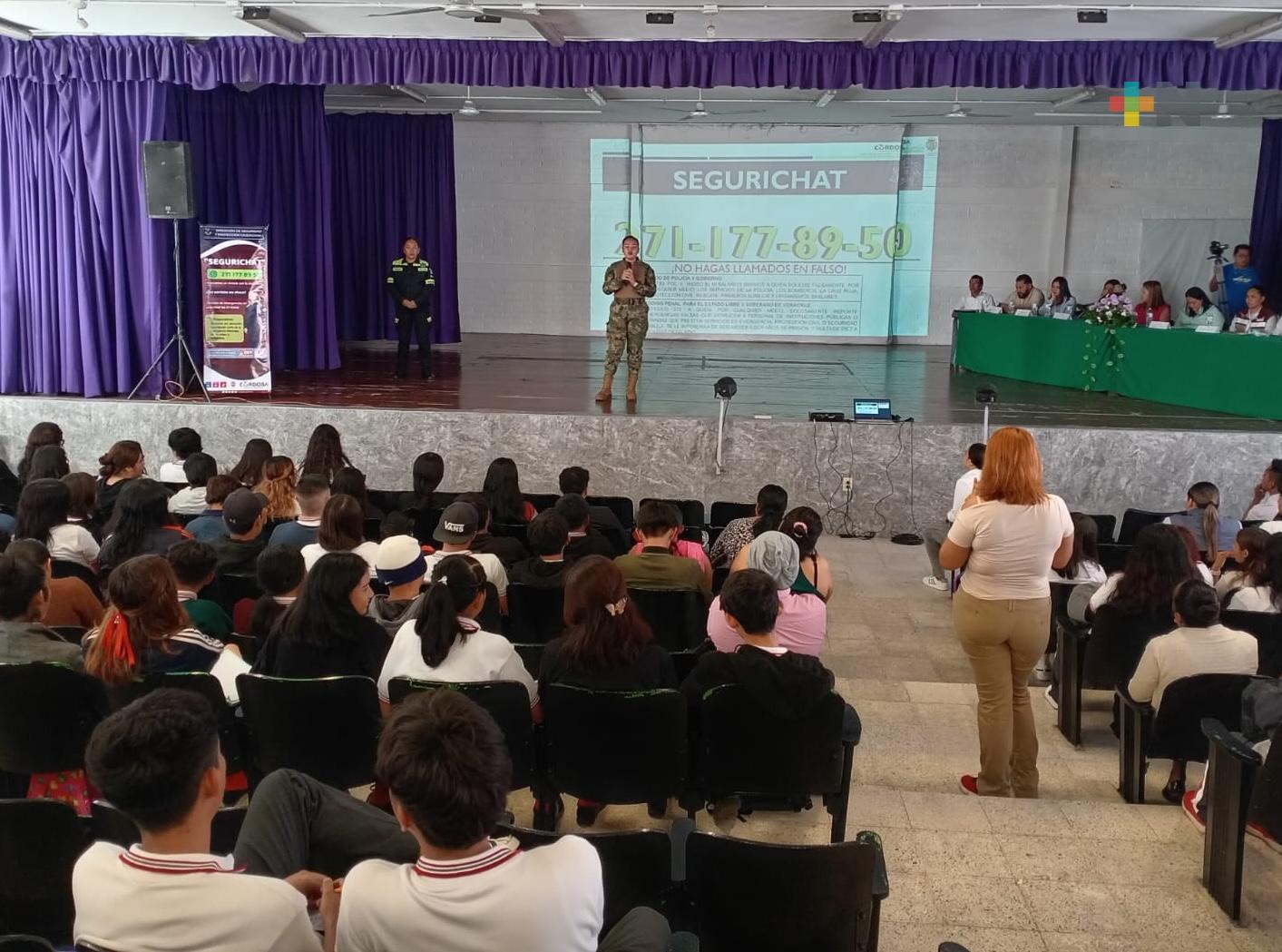 Asisten telebachilleratos de Córdoba a conferencia sobre Violencia de Género contra mujeres, adolescentes y niñas