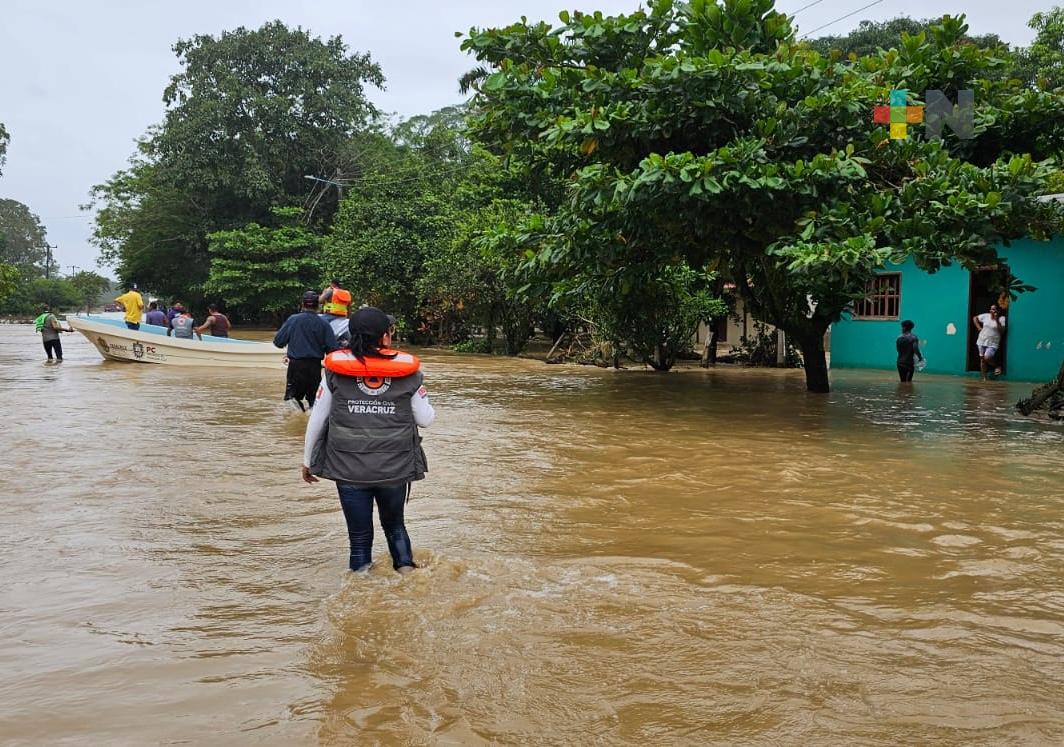 Ejido Nuevo Los Angeles registra más de 70 casas inundadas en Tres Valles