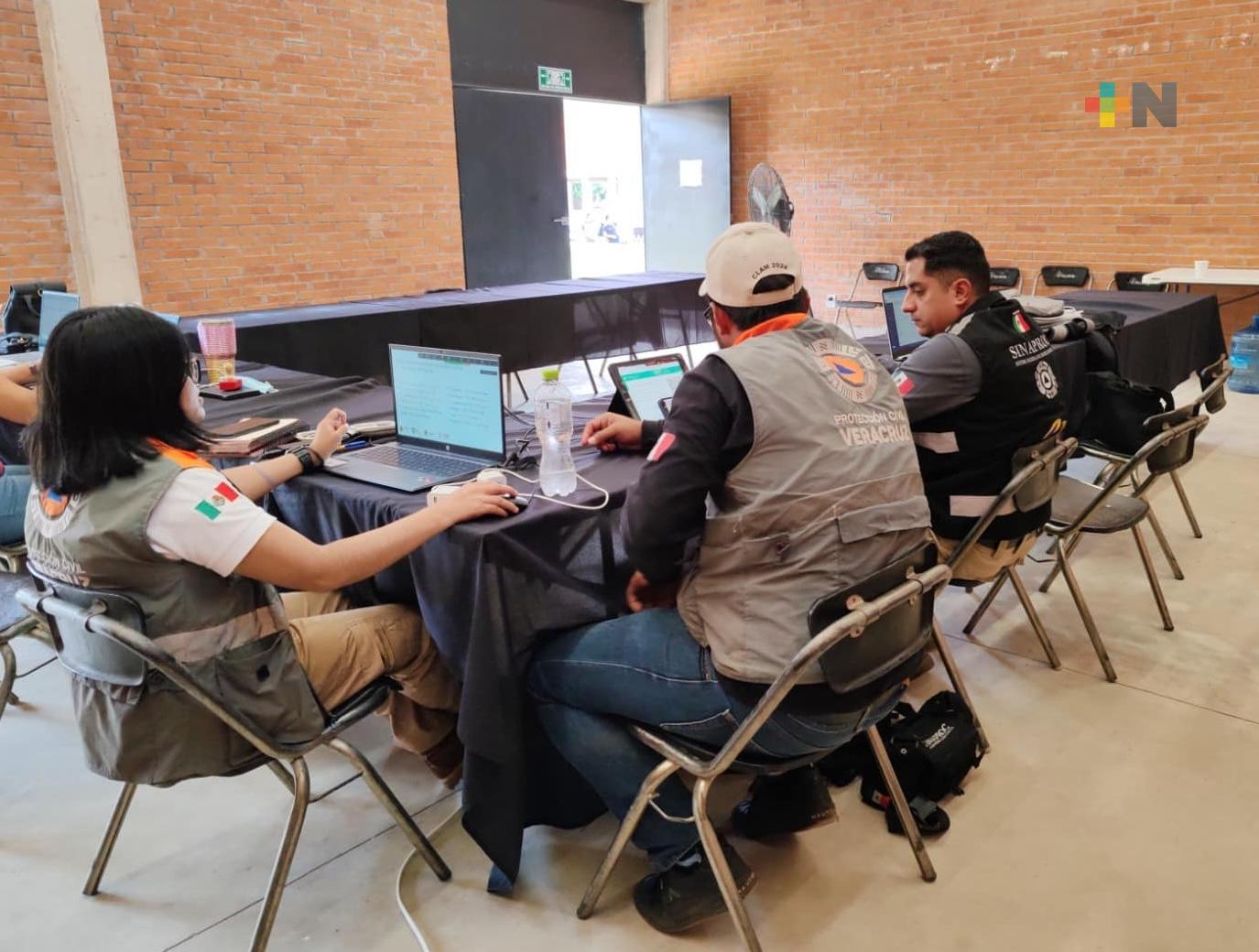 Comité Estatal de Emergencias se mantiene en sesión permanente en Minatitlán