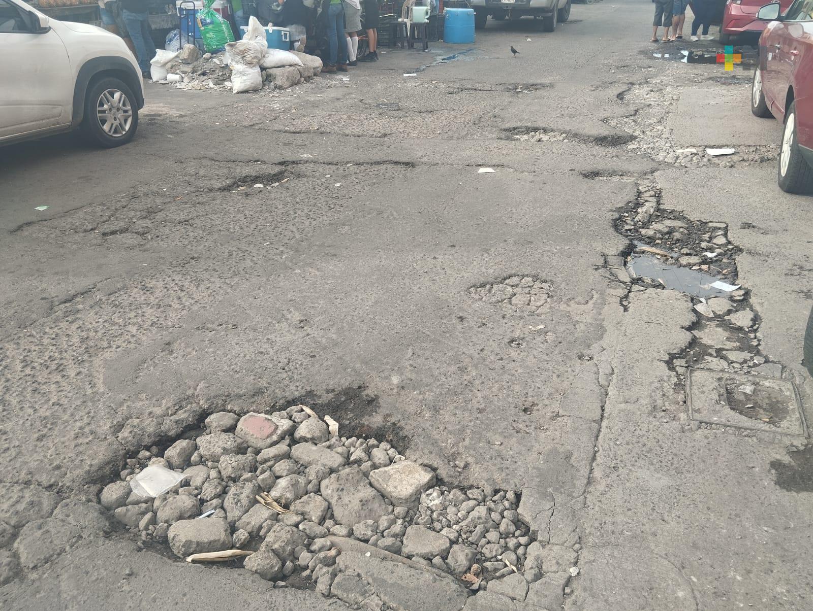 Calle Úrsulo Galván en pésimas condiciones, el municipio de Veracruz omiso a repararla