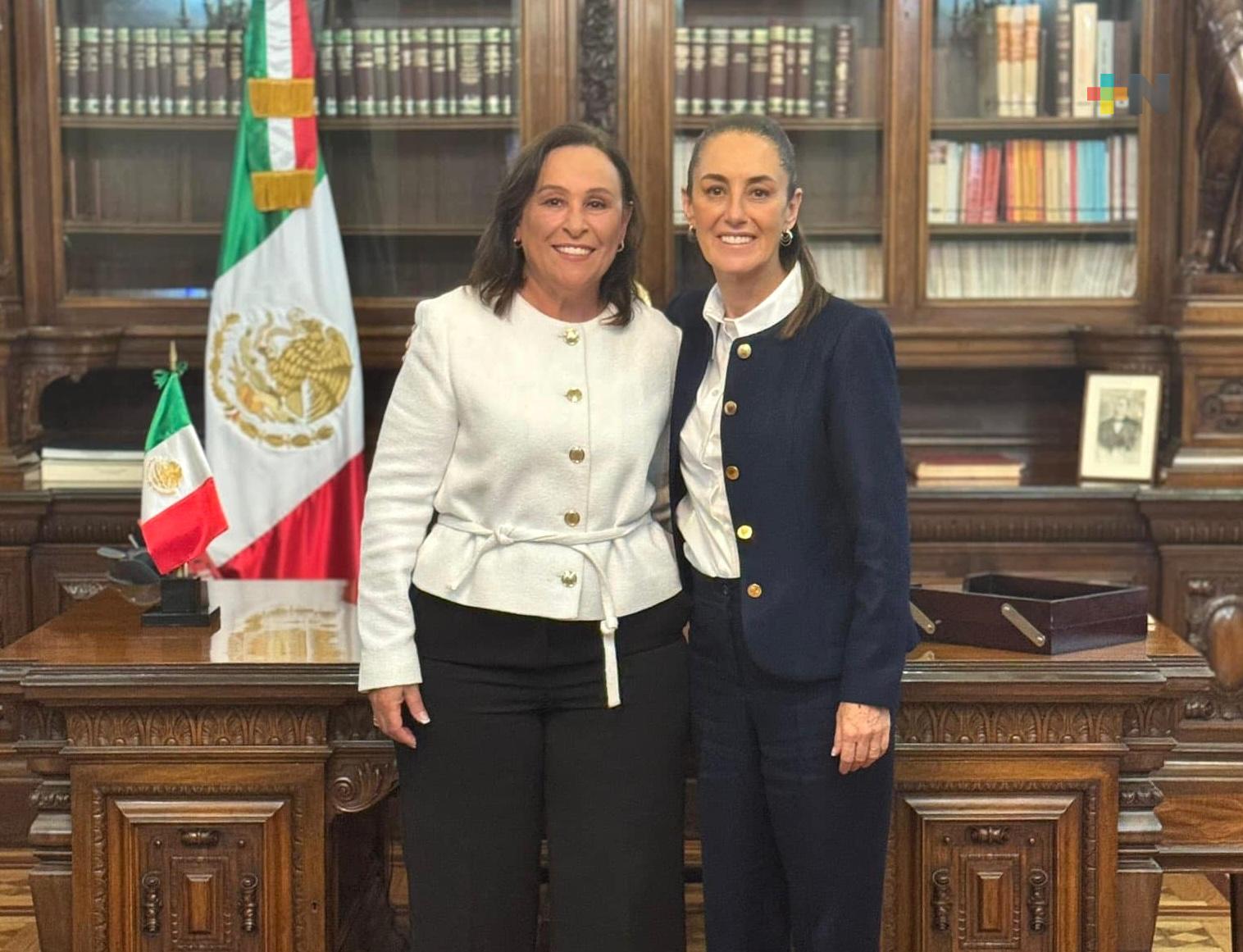 Gobernadora electa de Veracruz, Rocío Nahle se reunió con la presidenta Claudia Sheinbaum