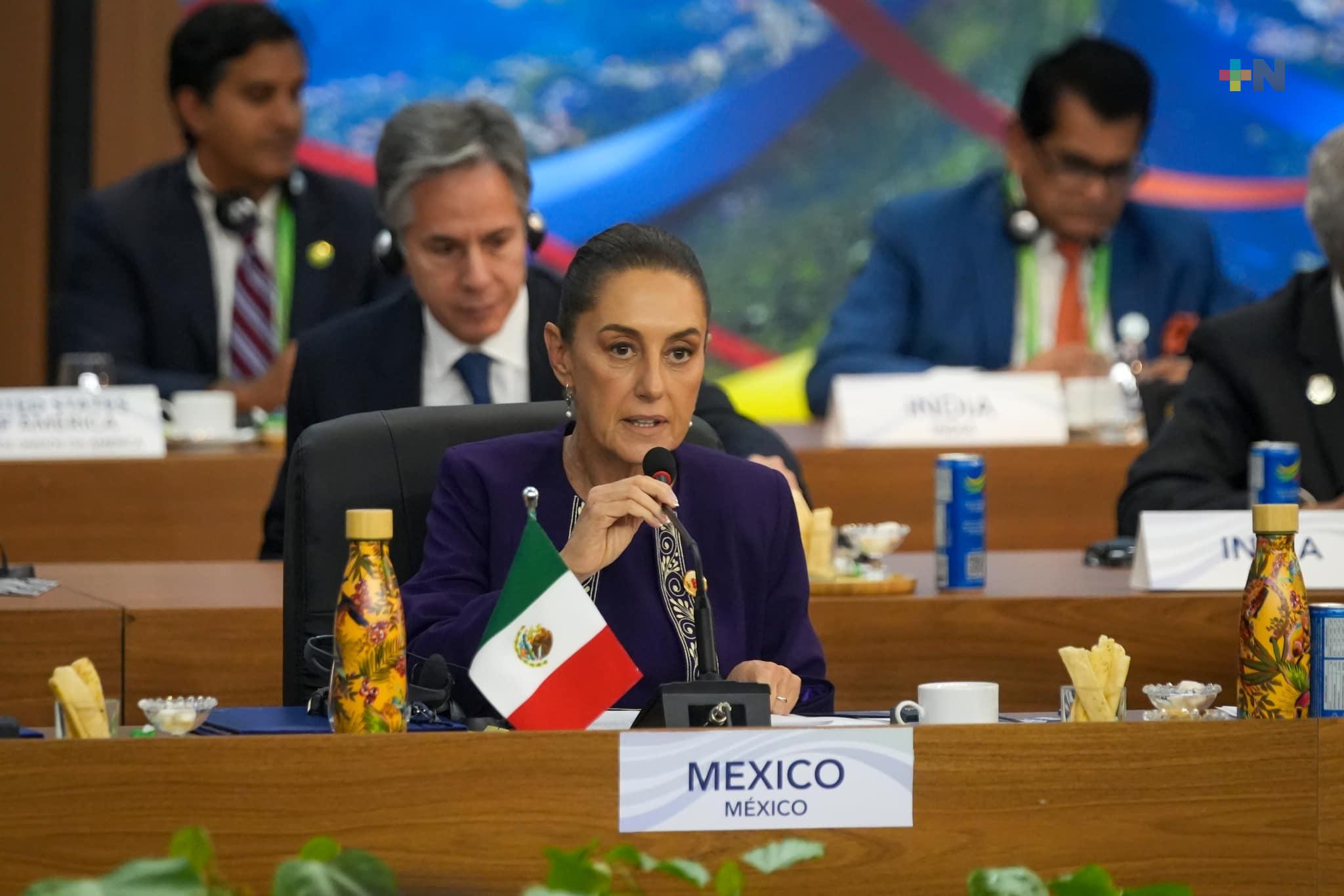 «Por el bien de todos, primero los pobres»; enfatiza Sheinbaum en la Cumbre G20 de Brasil
