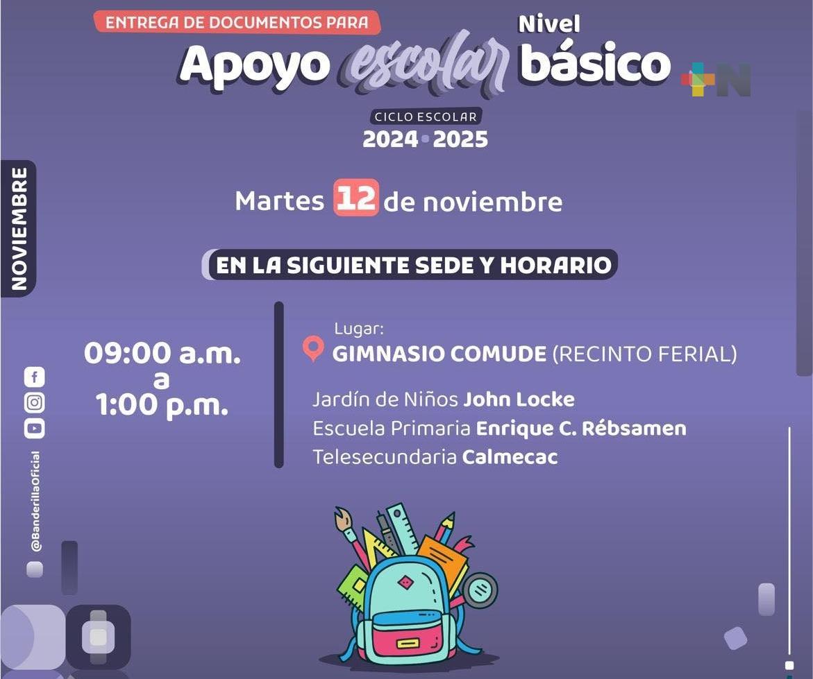 Ayuntamiento de Banderilla inicia recepción de documentos para devolución de cuotas escolares