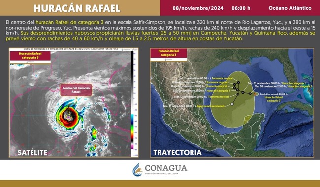 CNPC despliega una Misión Eco en Veracruz ante posibles efectos del huracán «Rafael»