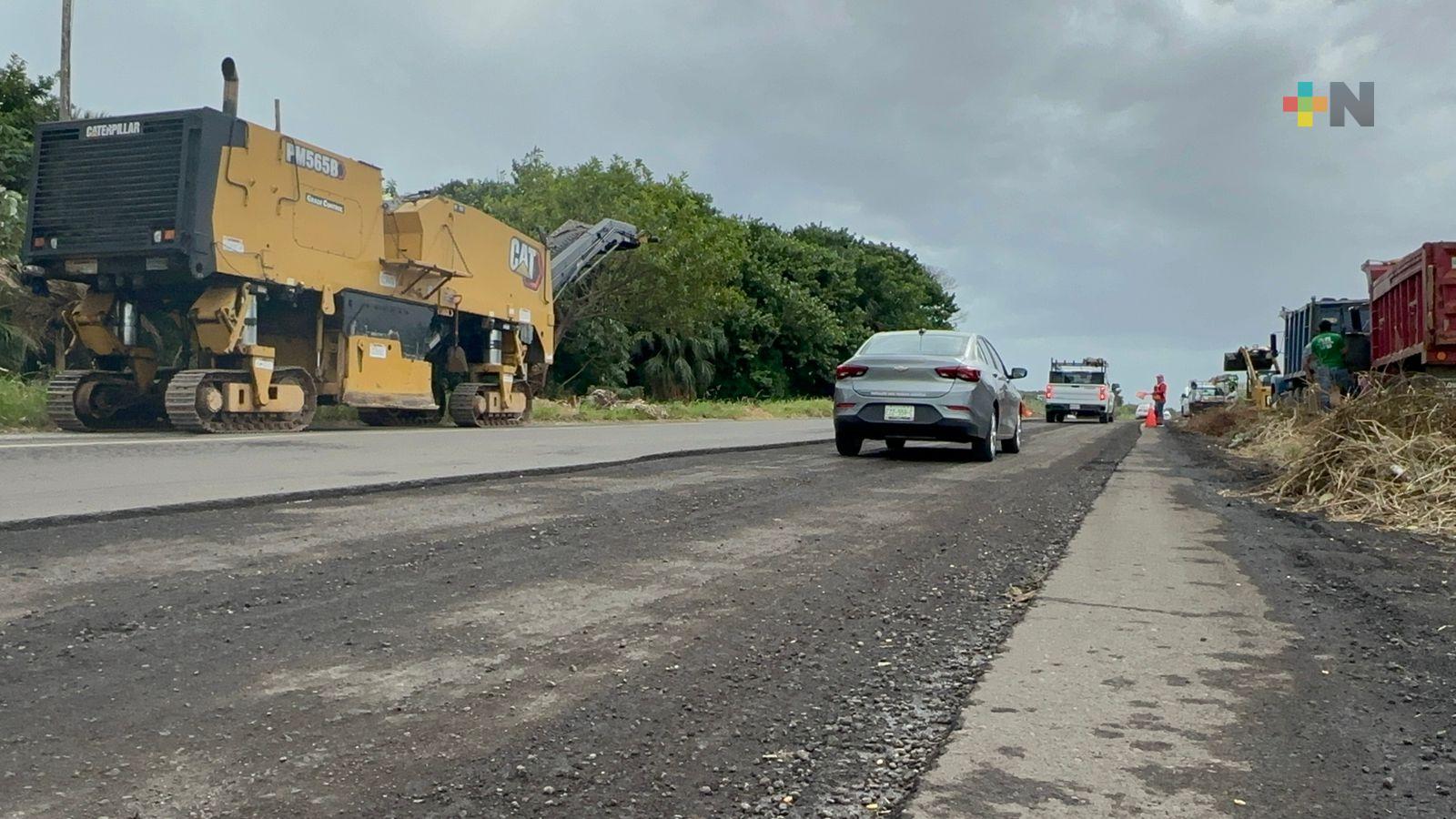 Rehabilitan carretera Coatza-Villahermosa para mejorar circulación hacia el sur
