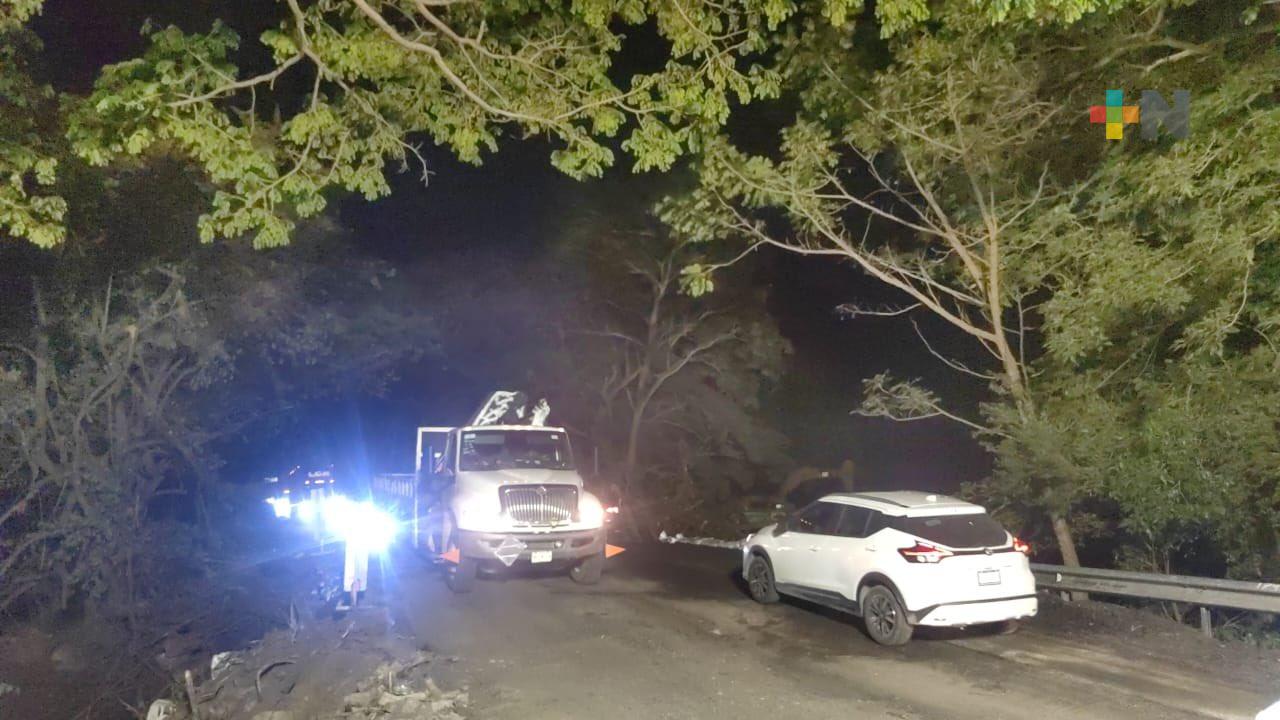 Carretera federal 180 abierta en ambos sentidos, informa la SICT Veracruz