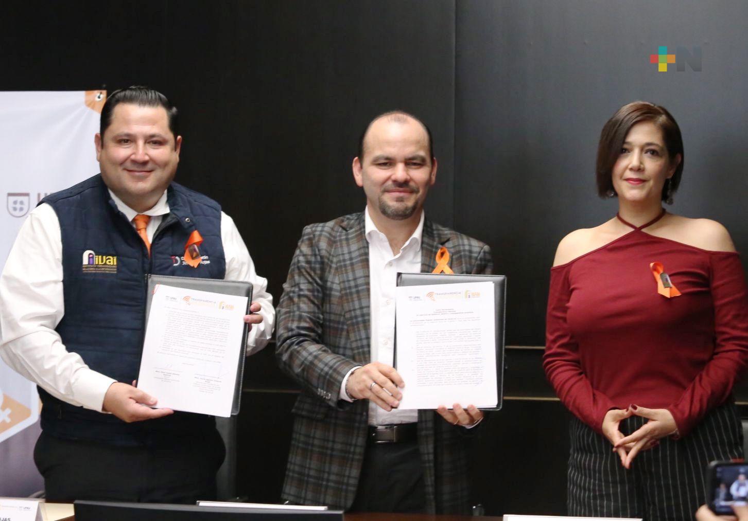 IVAI y UPAV buscan erradicar violencia contra la mujer con “Transparencia Naranja”