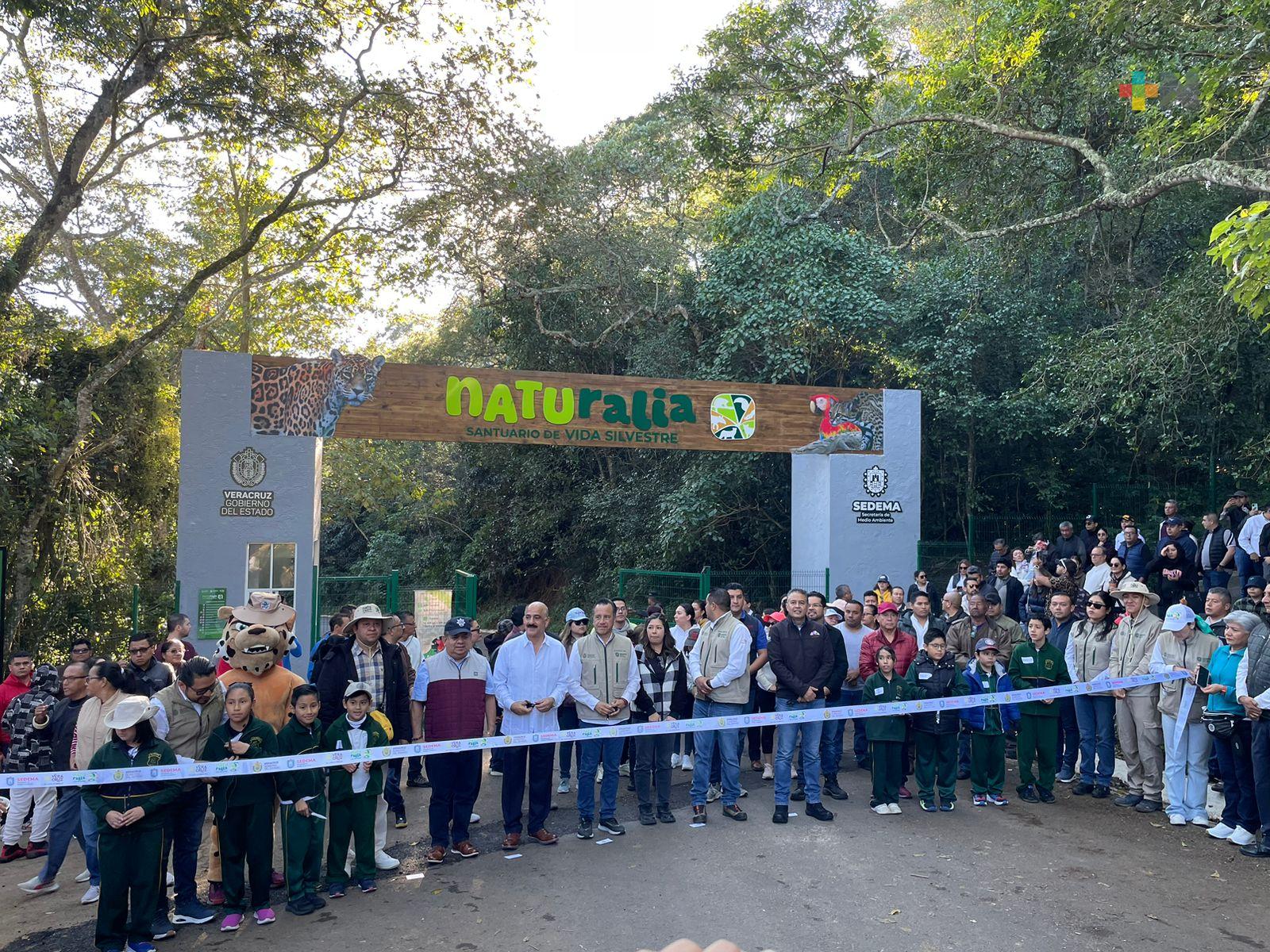 Inaugura gobernador Cuitláhuac García el parque Naturalia