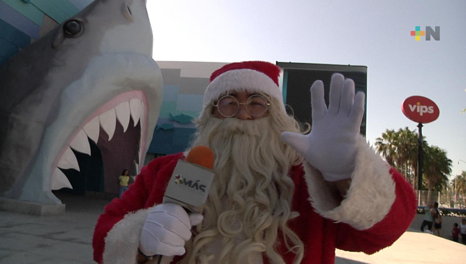 Santa Claus visitará las instalaciones del Aquarium del Puerto de Veracruz