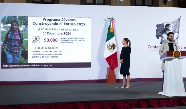 Jóvenes Construyendo el Futuro continúa en el gobierno de la presidenta Claudia Sheinbaum
