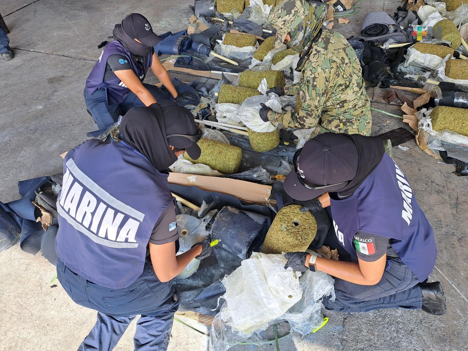 Semar asegura más de 750 kilos de estupefacientes en Recinto Portuario de Veracruz