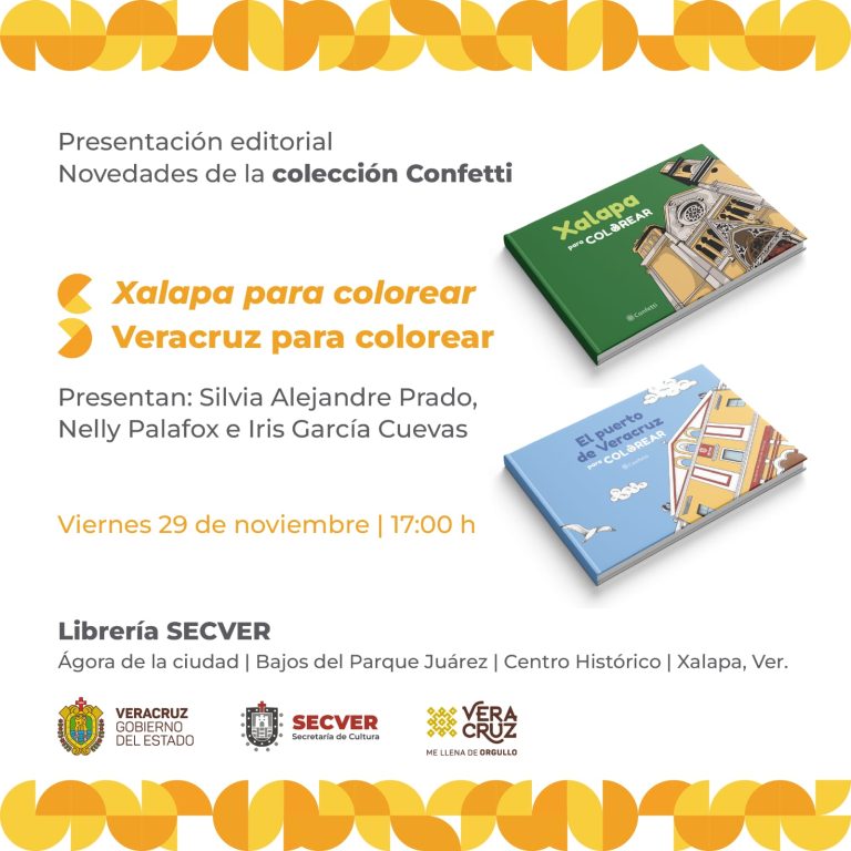 Secver presenta los títulos El puerto de Veracruz para colorear y Xalapa para colorear