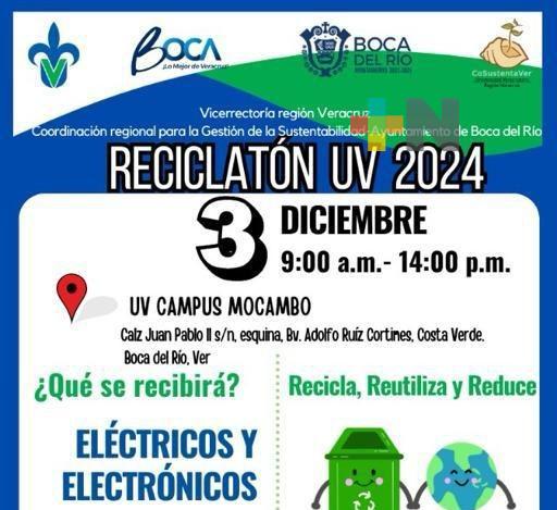 Invitan a participar al Reciclatón UV 2024