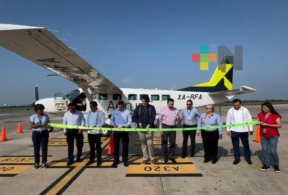 Aerus inauguró nueva ruta aérea Veracruz-Minatitlán