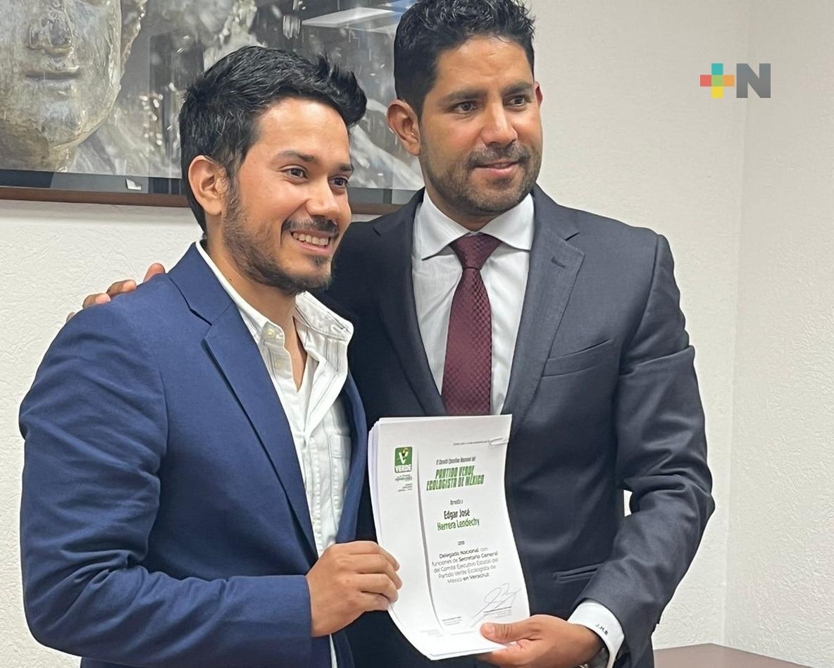 Asume Edgar Herrera Lendechy dirigencia del PVEM en Veracruz