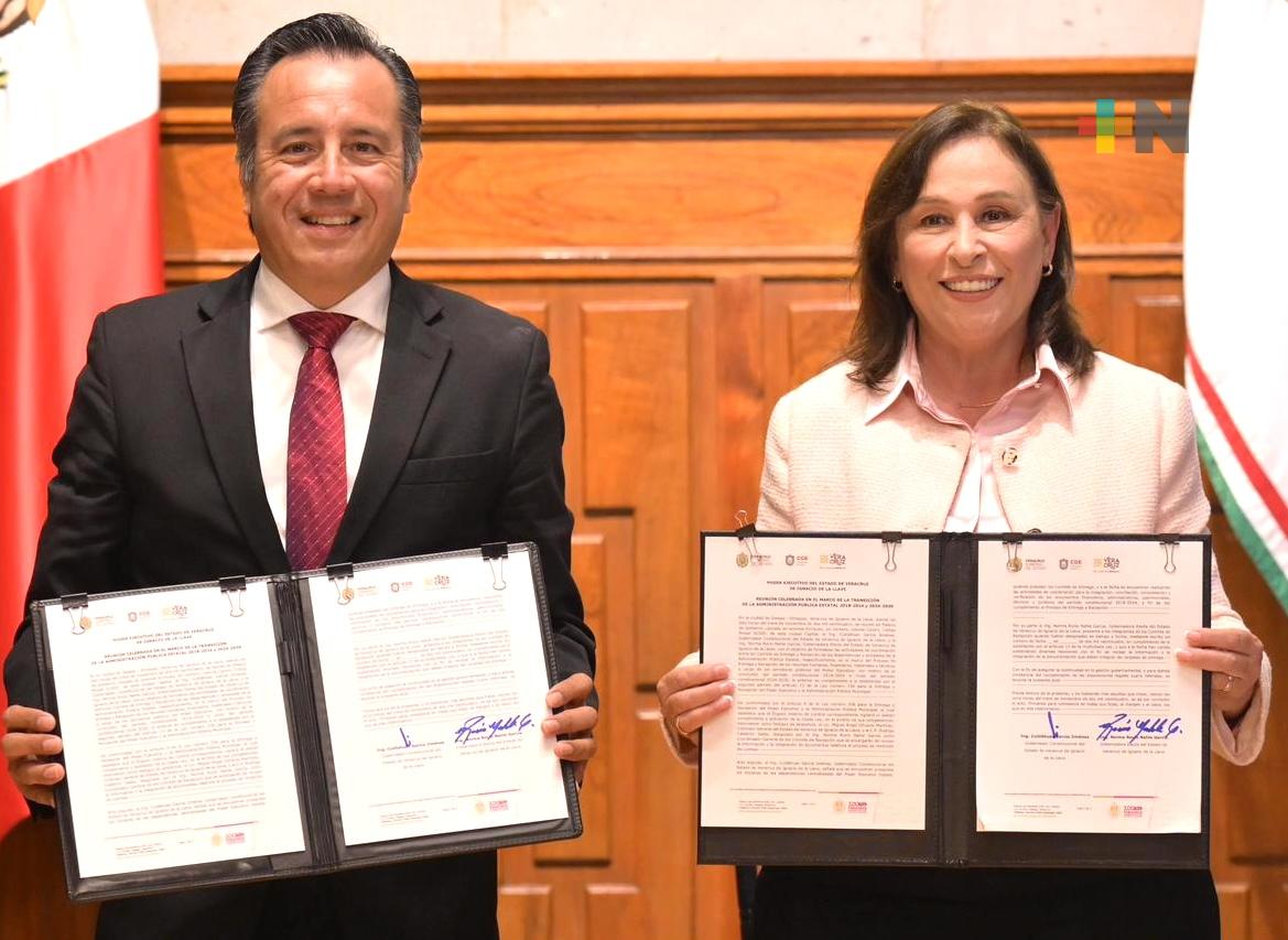 Formalizan Rocío Nahle y Cuitláhuac García inicio de proceso entrega-recepción