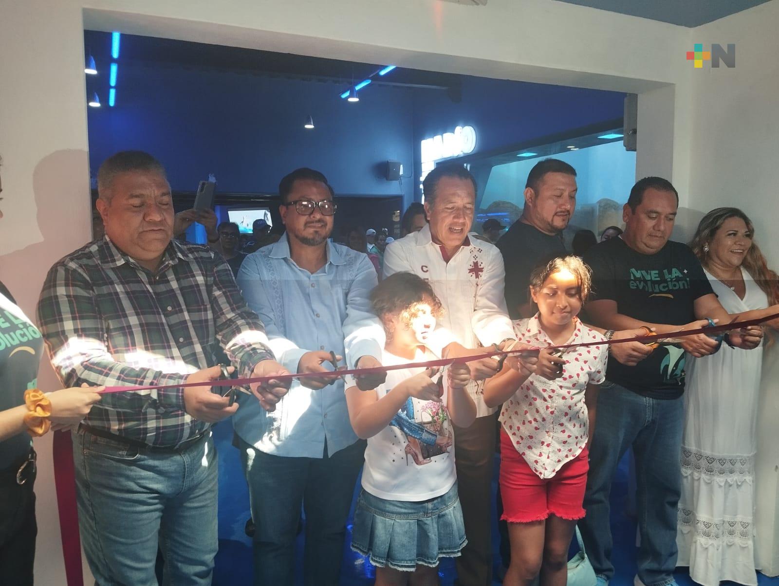 Cuitláhuac García inaugura nuevas salas del Aquarium de Veracruz, ícono del país: PMA