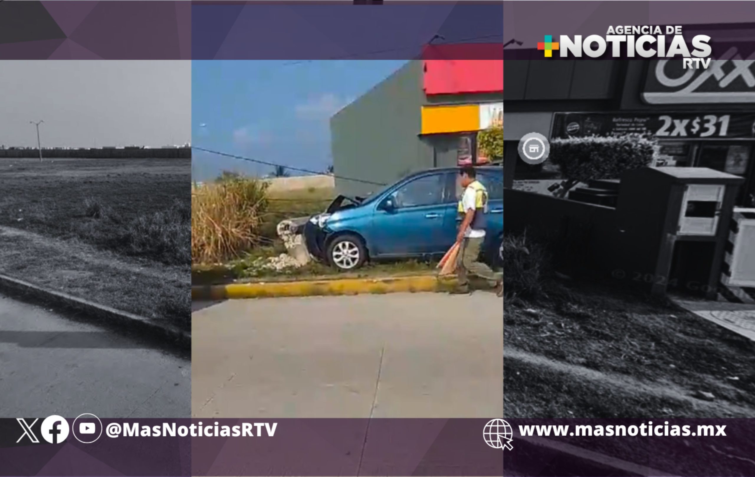 Se registra accidente en bulevar Olmeca de Coatza