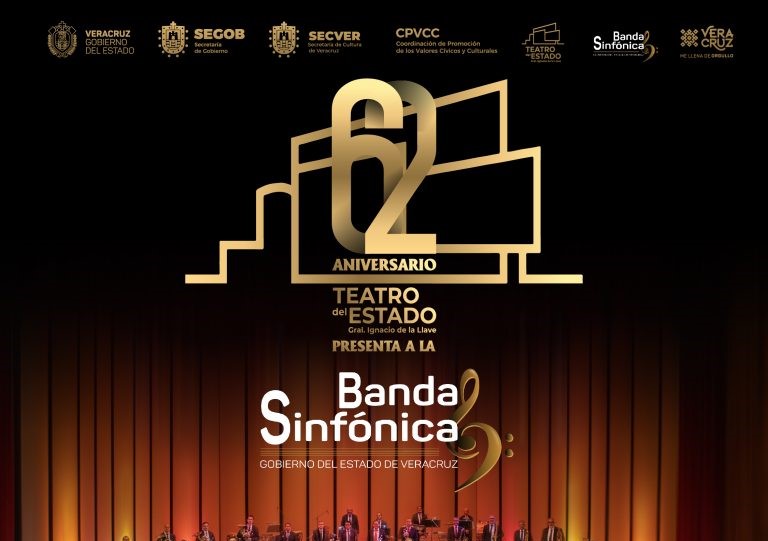Con un gran concierto, conmemoran el 62° aniversario del Teatro del Estado