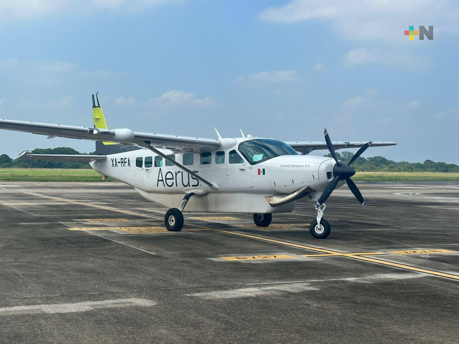 Entra en operación Aerus en Minatitlán con vuelos a Villahermosa y Veracruz puerto
