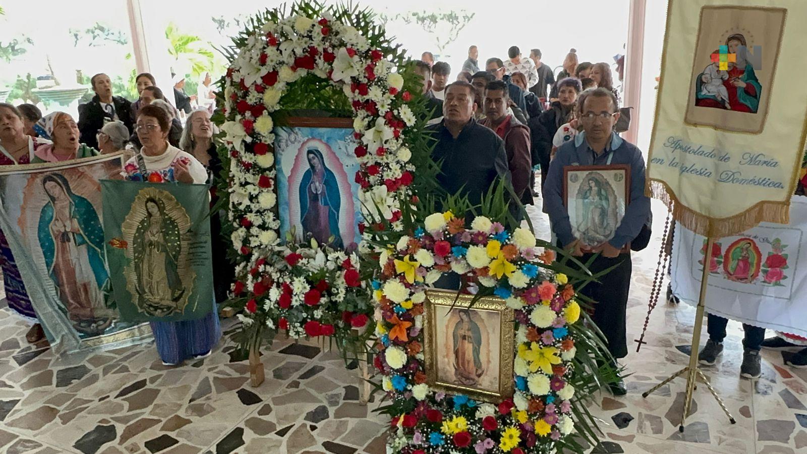 Lluvia no detuvo caravanas de peregrinos guadalupanos en Coatzacoalcos