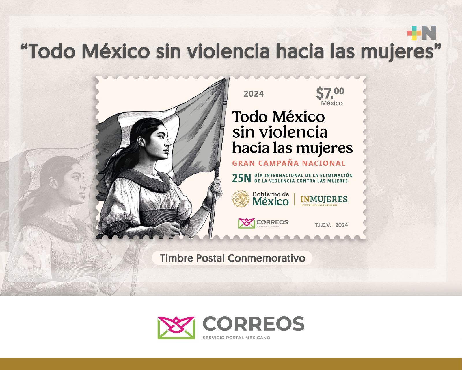 Servicio Postal Mexicano presentó timbre conmemorativo al combate de la violencia contra las mujeres