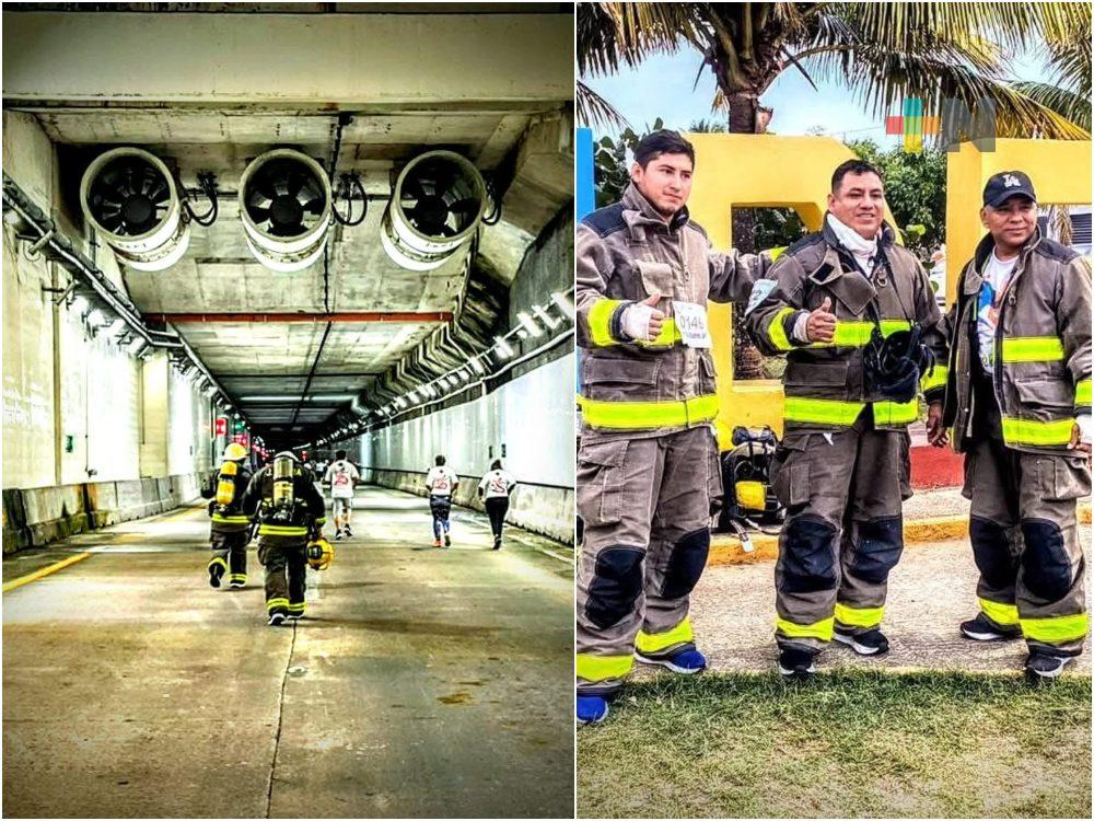 Bomberos corren por túnel sumergido de Coatzacoalcos; logran una hazaña