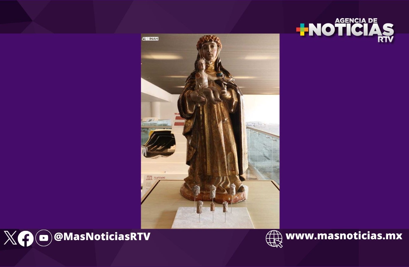 México y Estados Unidos recuperan escultura de Santa Rosa de Lima, sustraída  en 2007