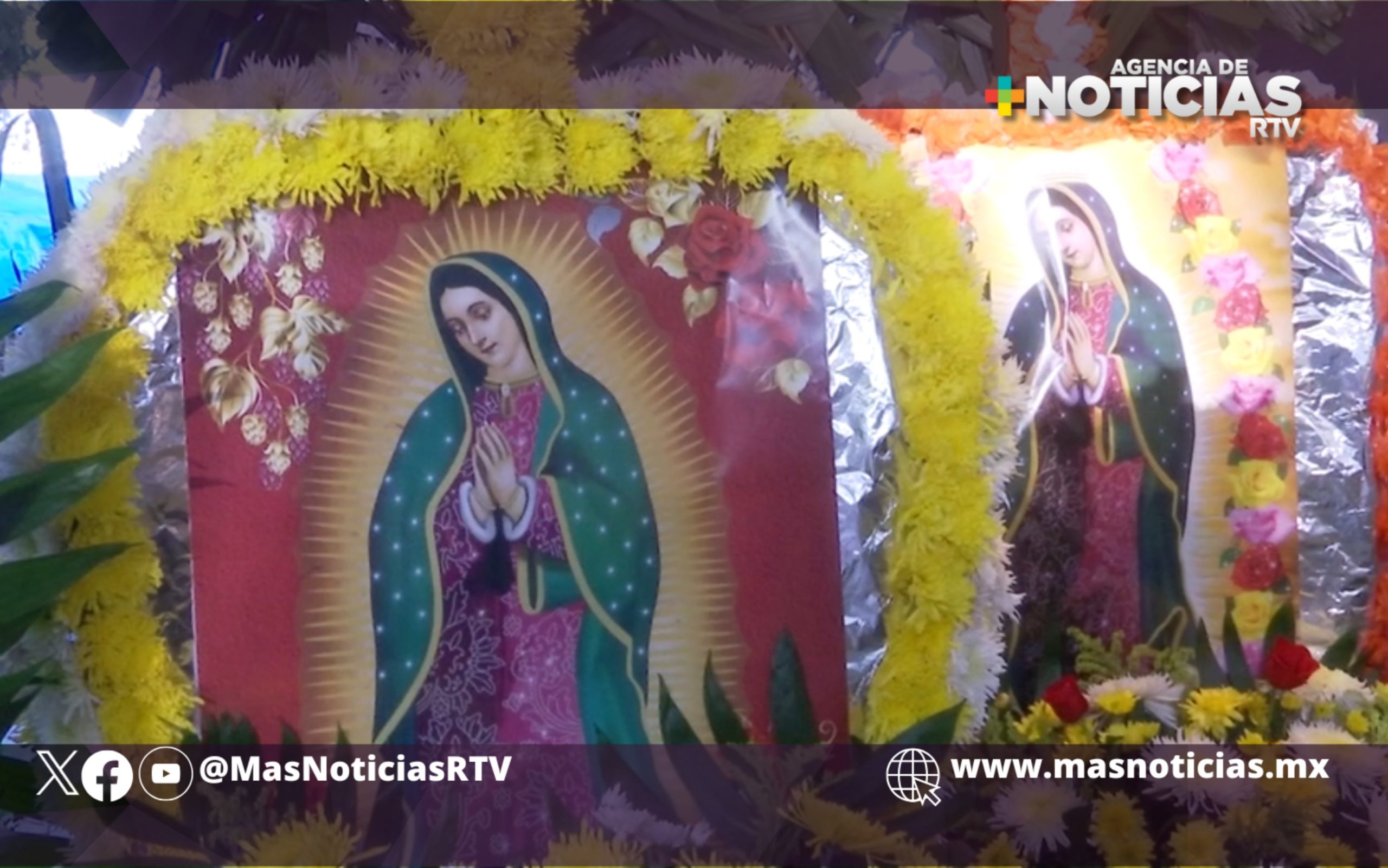 En auge la venta de arreglos florales para la Guadalupana