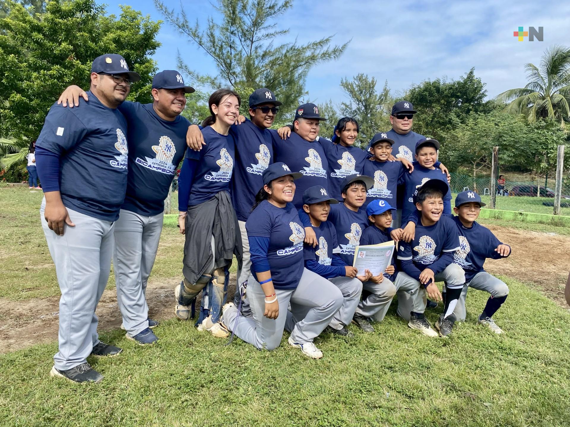 En Coatza culminó temporada de la Liga Regional de Beisbol Infantil