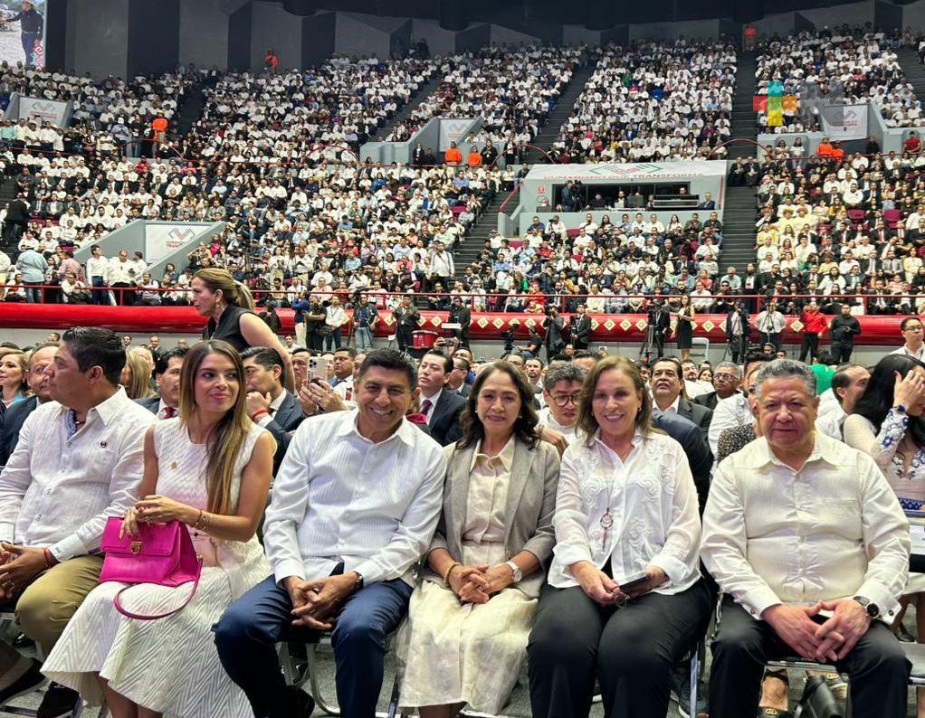Rocío Nahle, presente en toma de protesta del gobernador de Chiapas; Eduardo Ramírez