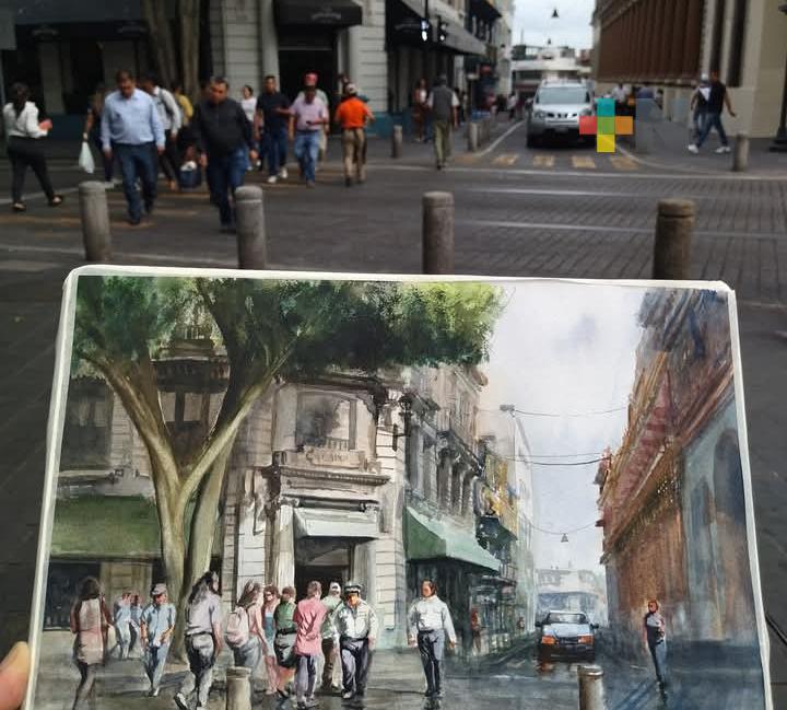 Óscar Conde, pintor que ha capturado todos los sitios emblemáticos de Xalapa