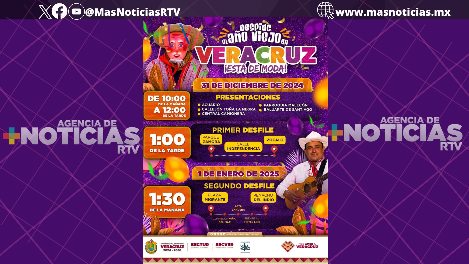 Despide el 2024 y recibe el Año Nuevo en Veracruz: programa y horario