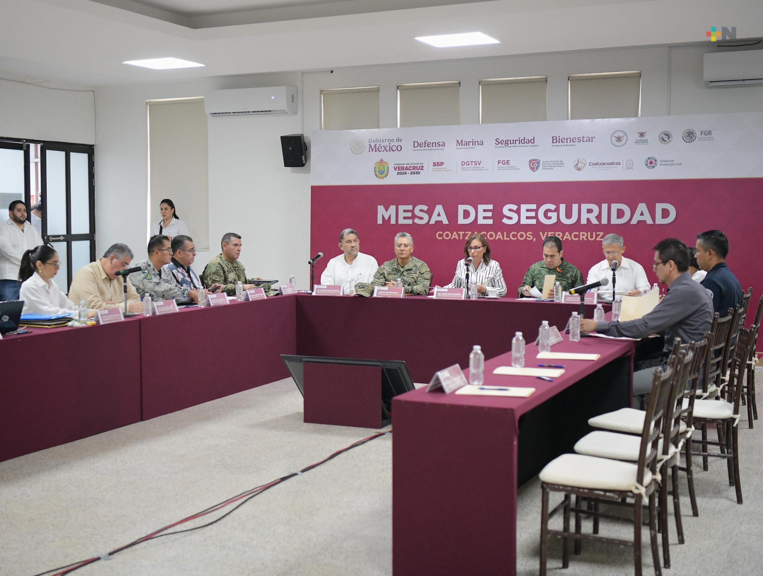 Encabeza gobernadora Rocío Nahle sesión de la Mesa de Coesconpaz en Coatzacoalcos