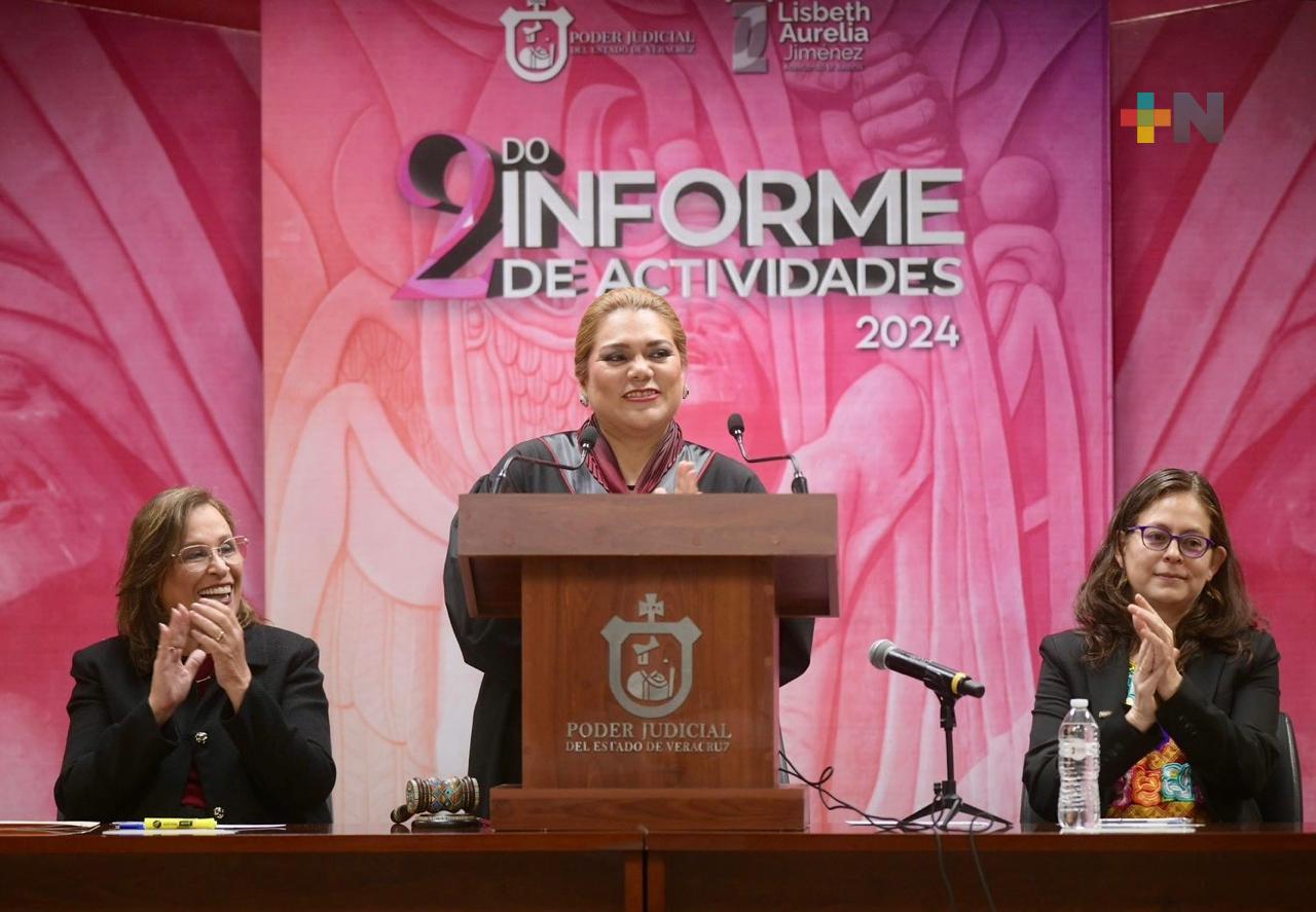 Gobernadora Rocío Nahle acude a segundo Informe del Poder Judicial