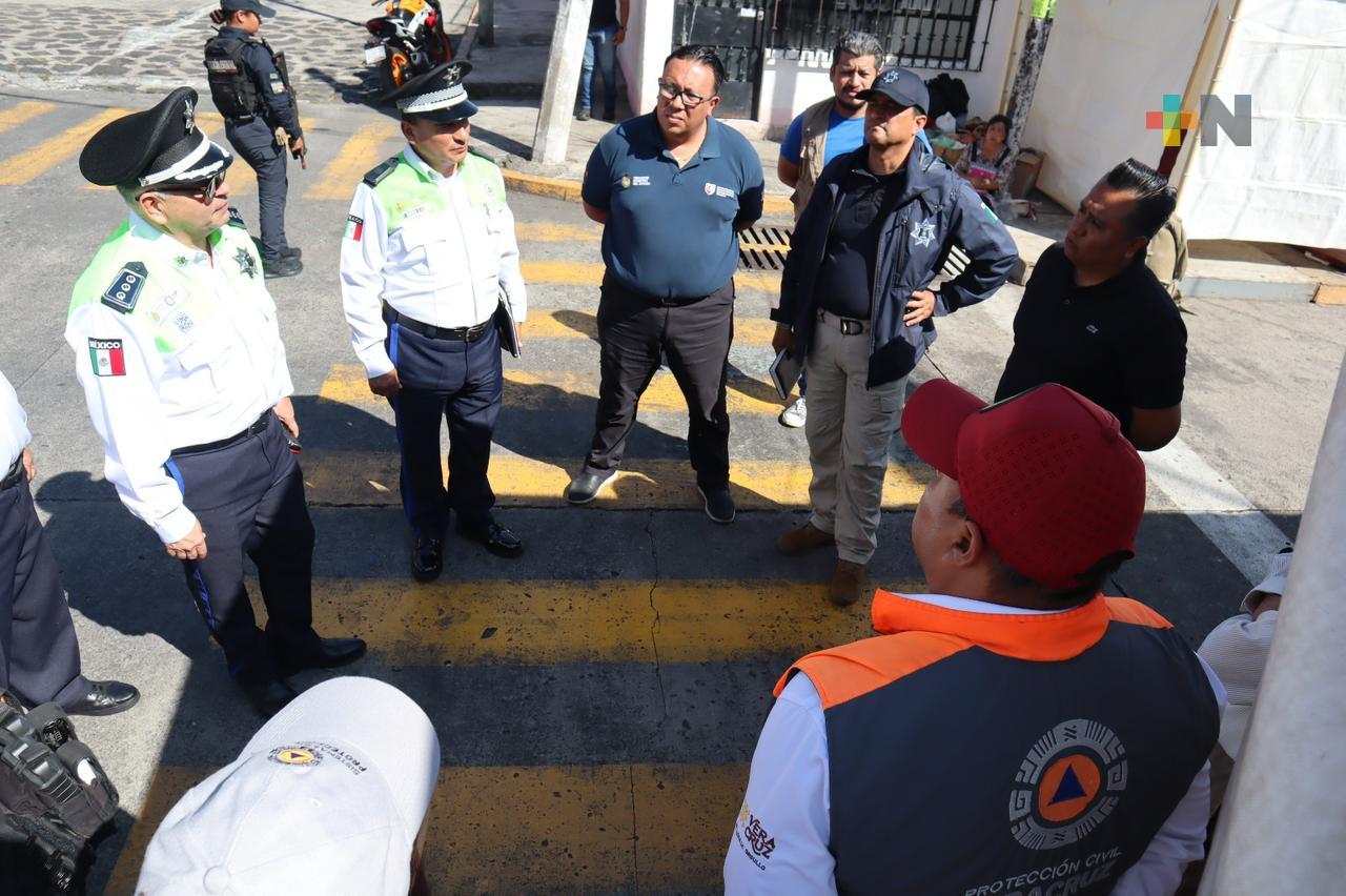 Cierres viales y despliegue de oficiales durante festividades guadalupanas en Xalapa