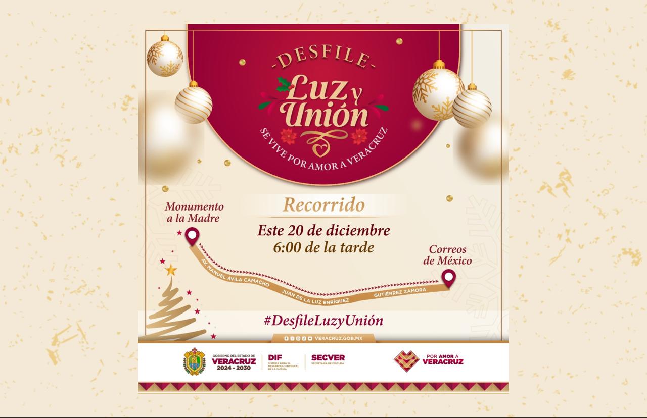 Xalapa se iluminará con el desfile navideño Luz y Unión