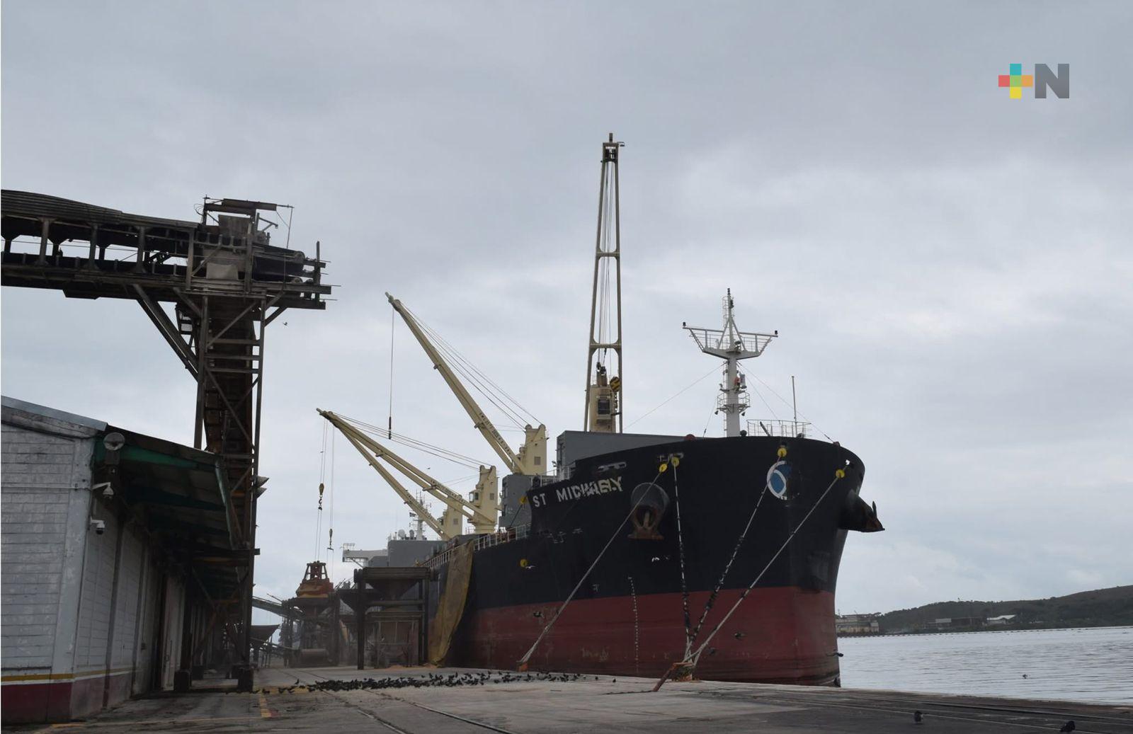 Más de 160 mil toneladas se han descargado en puerto de Coatzacoalcos