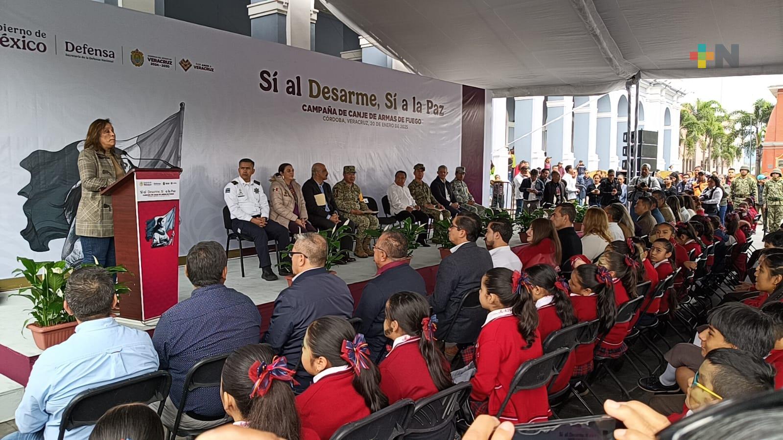 Llama Rocío Nahle a reducir circulación de armas: comienza campaña de canje