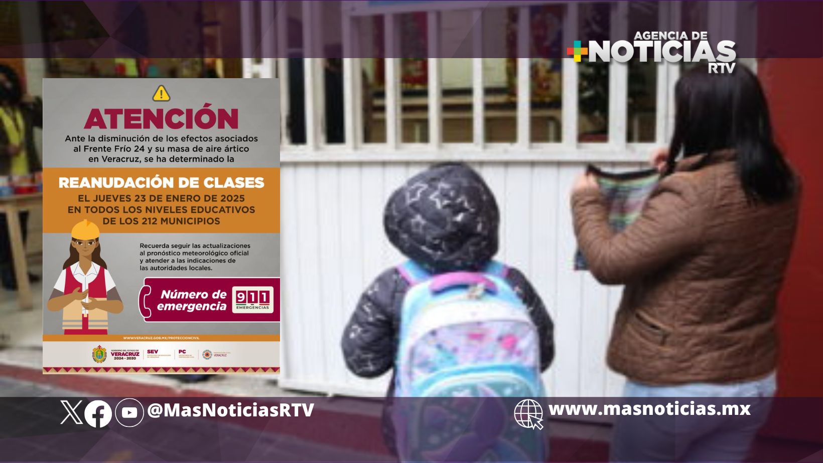 Se reanudan clases este jueves 23 de enero en territorio veracruzano