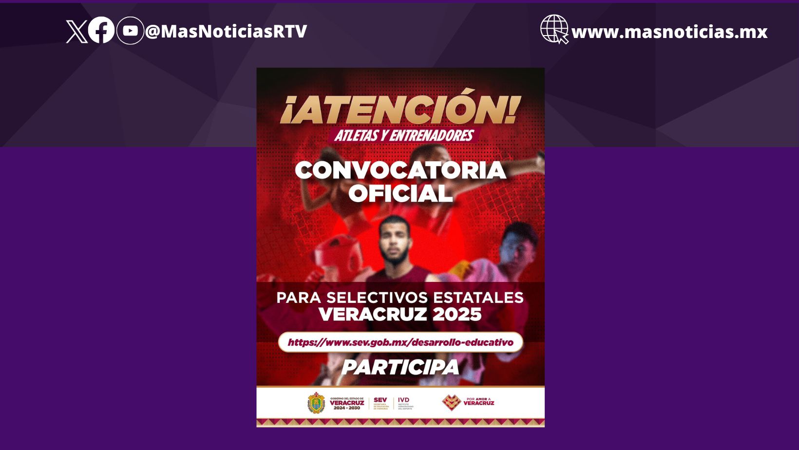 Lanza IVD convocatoria para Selectivos Estatales Veracruz 2025