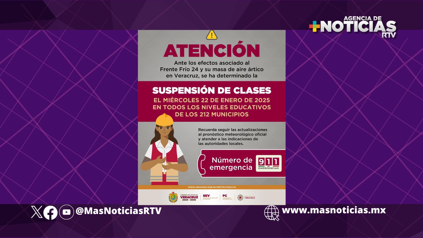 Se suspenden clases este miércoles por bajas temperaturas