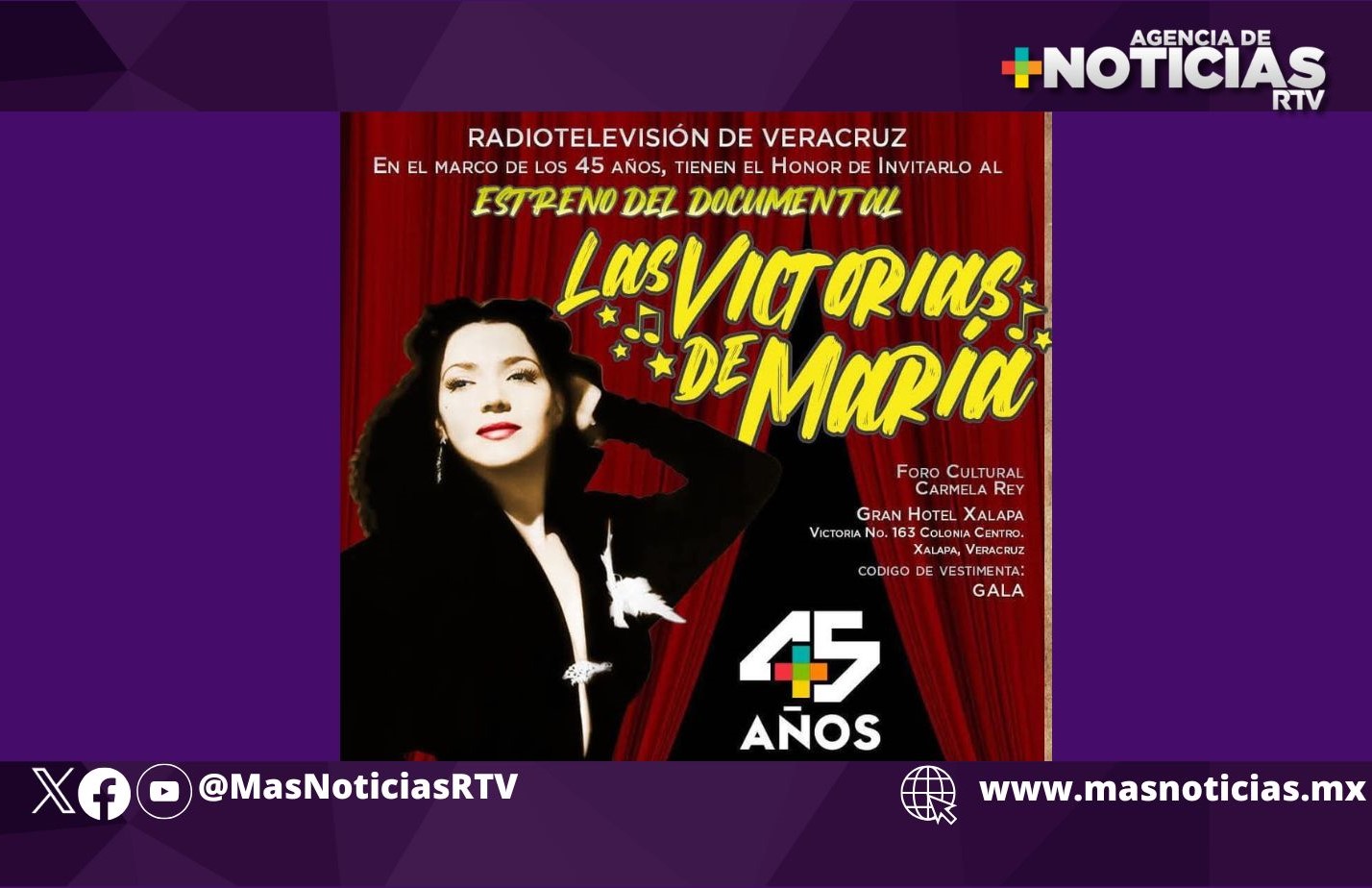 RTV presentó documental «Las Victorias de María» con motivo de su 45 aniversario