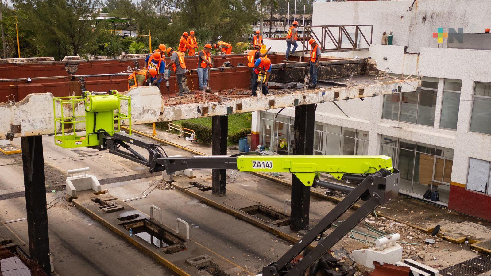 Avanza un 85% retiro de caseta Puente Coatzacoalcos I: Gobernadora